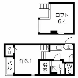 Casa Viola 栄生【201号室】の間取り