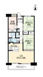 UR藤沢台中央【0000203号室】の間取り