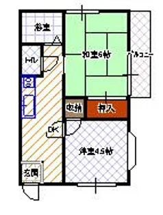 ウエスト・レジデンス【201号室】の間取り