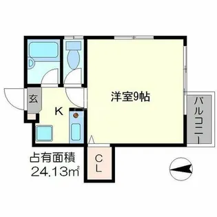 リバーパレス高野【1階】の間取り