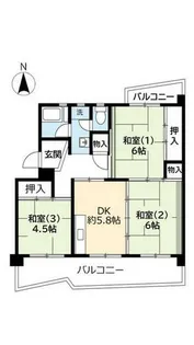 UR保津川【0160301号室】の間取り