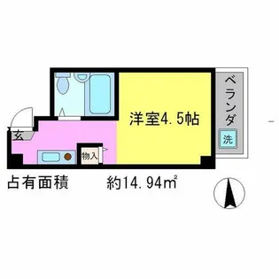 セラヴィ岩倉【4階】の間取り