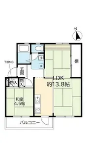 UR上高丸【0100301号室】の間取り