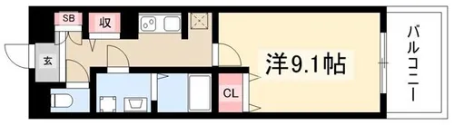 S-RESIDENCE本郷Ⅱ【402号室】の間取り