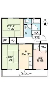 UR新多聞【4070202号室】の間取り