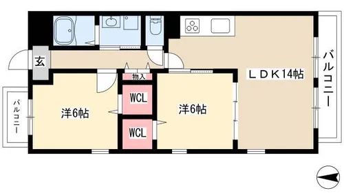 ラスターハイツⅡ【3階】の間取り