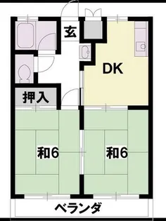 ハイツ千栄Ⅱ【2階】の間取り