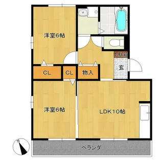 グランシャリオ前屋敷 A棟【3階】の間取り