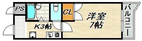 セグンド・エビスヤ【2階】の間取り