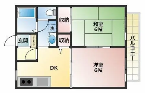 クレール西二見【2階】の間取り