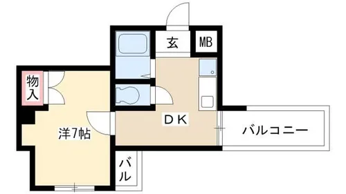 AMOUR名駅【302号室】の間取り