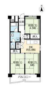 UR南港しらなみ【0330201号室】の間取り