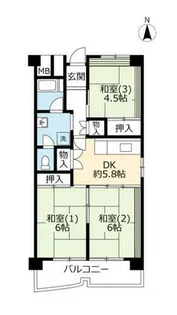UR南港しらなみ【0330201号室】の間取り