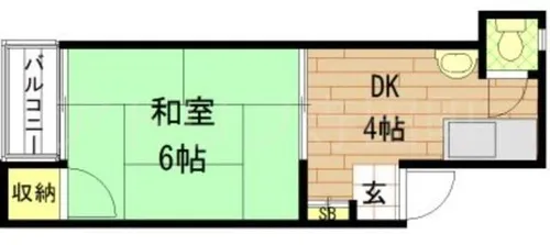 末広マンション【4階】の間取り