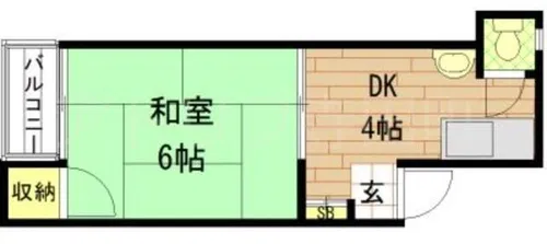 末広マンション【4階】の間取り