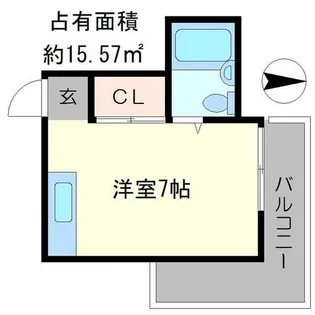 サンライズ宝ヶ池【307号室】の間取り