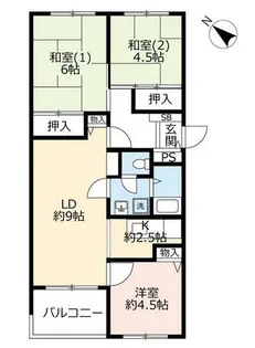 UR芦屋浜【0011312号室】の間取り