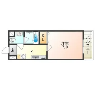 FDSKOHAMAWEST【10階】の間取り