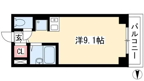 ドール久屋通【8階】の間取り
