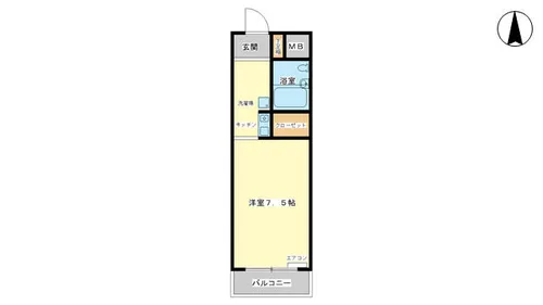 ロイヤルヒルズ北平野【305号室】の間取り