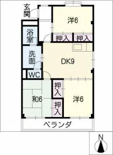 サンパーク中平【3階】の間取り