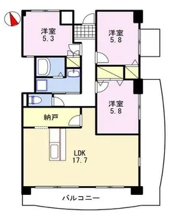 メゾン芳村【1階】の間取り