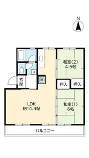UR金剛【1330405号室】の間取り