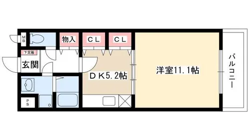 ヴィラ社台2【1階】の間取り
