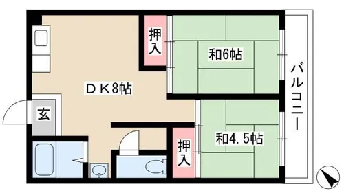 第一下林ビル【605号室】の間取り