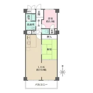パラツィーナセシリア第二甲陽園【6階】の間取り