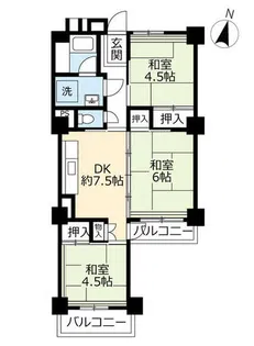 UR高座台【1020206号室】の間取り