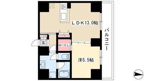 AXIA MEIEKI【10階】の間取り