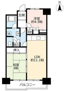 UR玉串西【0030411号室】の間取り