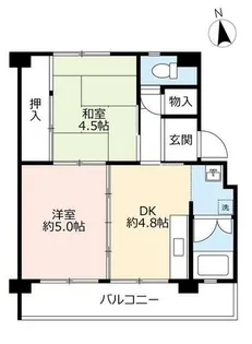 UR香里【E150406号室】の間取り