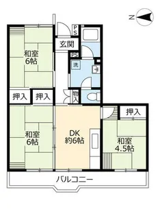 UR水草【0010510号室】の間取り