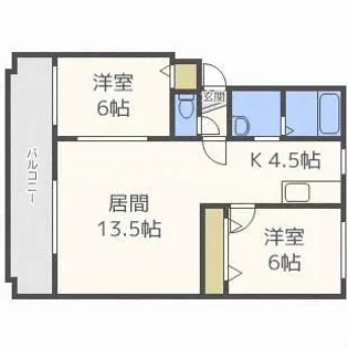 パークハイツG【302号室】の間取り