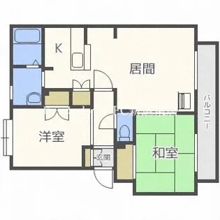 パークハイツE【403号室】の間取り