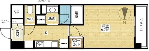 ラルシェパルク新大阪【3階】の間取り