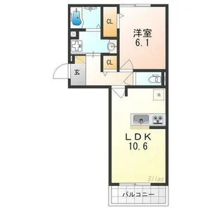 ジラソーレ【3階】の間取り