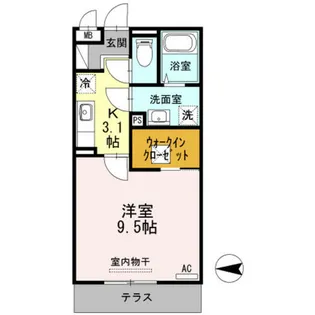 サウス・フォリア【1階】の間取り