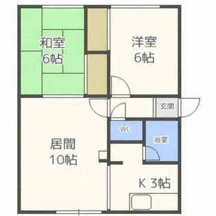山田マンションA【2階】の間取り