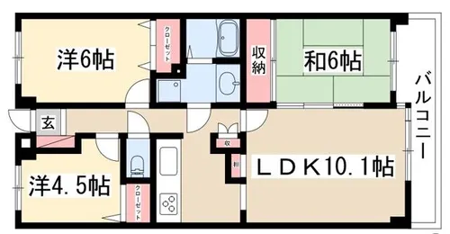 クレス【702号室】の間取り