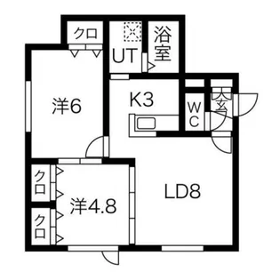 フルール川沿【2階】の間取り