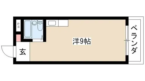 五大ビル【3E号室】の間取り