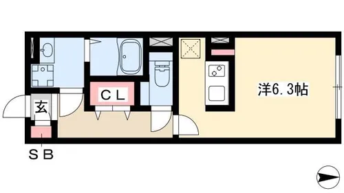 LUORE城西【0305号室】の間取り