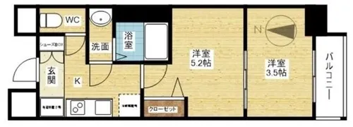 MJC大阪リベルテ【3階】の間取り