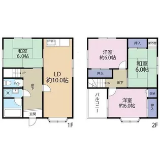 大阪府枚方市池之宮2丁目【一戸建】の間取り