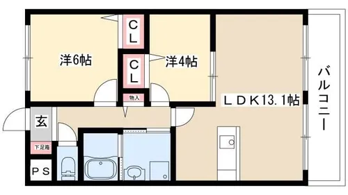 アーリーバード【102号室】の間取り