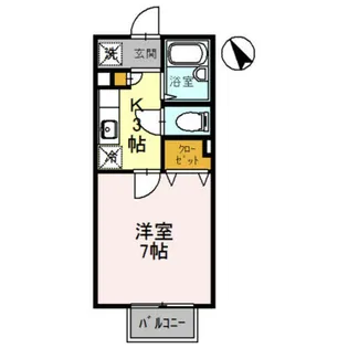 パセオ西之町【1階】の間取り