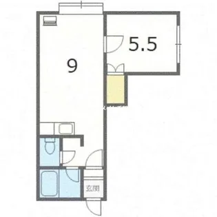 北海道札幌市手稲区富丘一条5丁目【アパート】の間取り